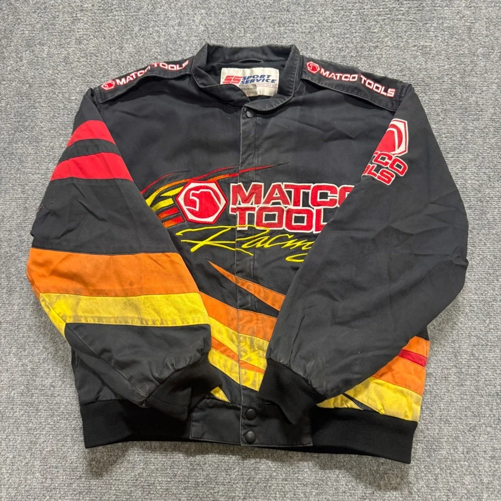 VTG Matco Tools NASCAR Jacket Men's  M Sport Service Embroidered Y2K Button Up